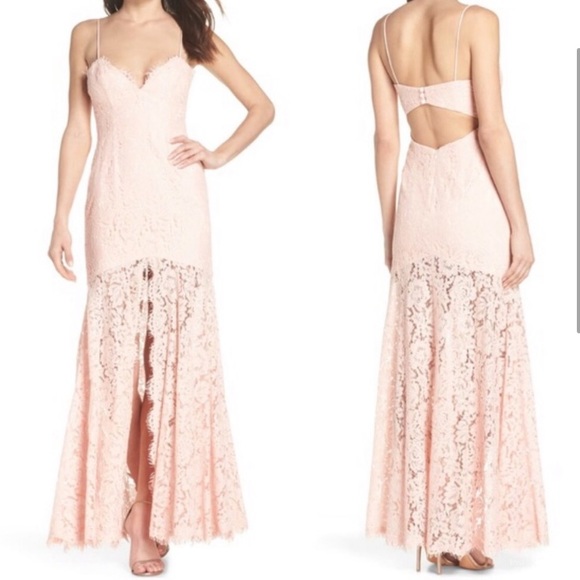 Fame and Partners Dresses & Skirts - NWOT Fame & Partners Pink Lace Maxi Dress